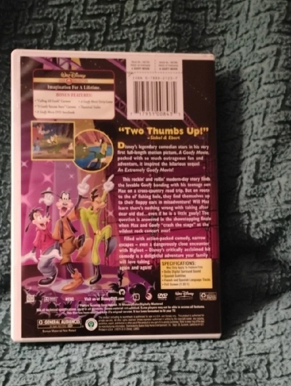 Disney A Goofy Movie VHS Cover - Purple, Pink, Blue, Yellow